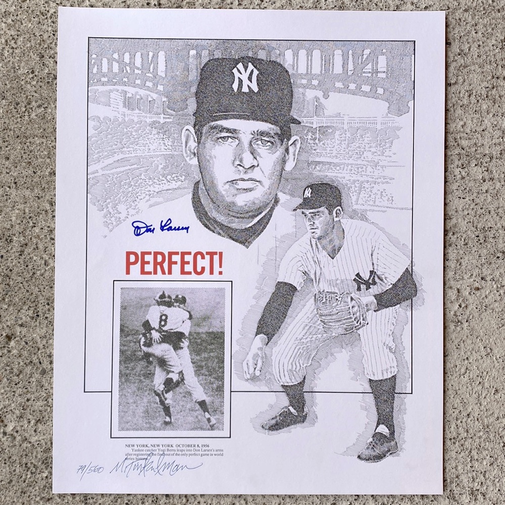 Limited Edition  NY Yankee Lithograph of Don Larsen